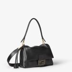 FENDI Mamma Baguette Medium Black nappa leather bag - Image 2